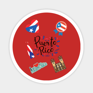 I love peurto Rico _peurto Rico flag Magnet